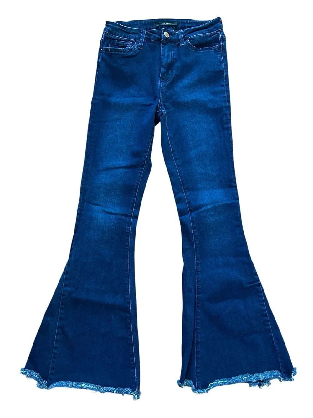 Flying Monkey Dark Wash High Rise Super Flare Jeans